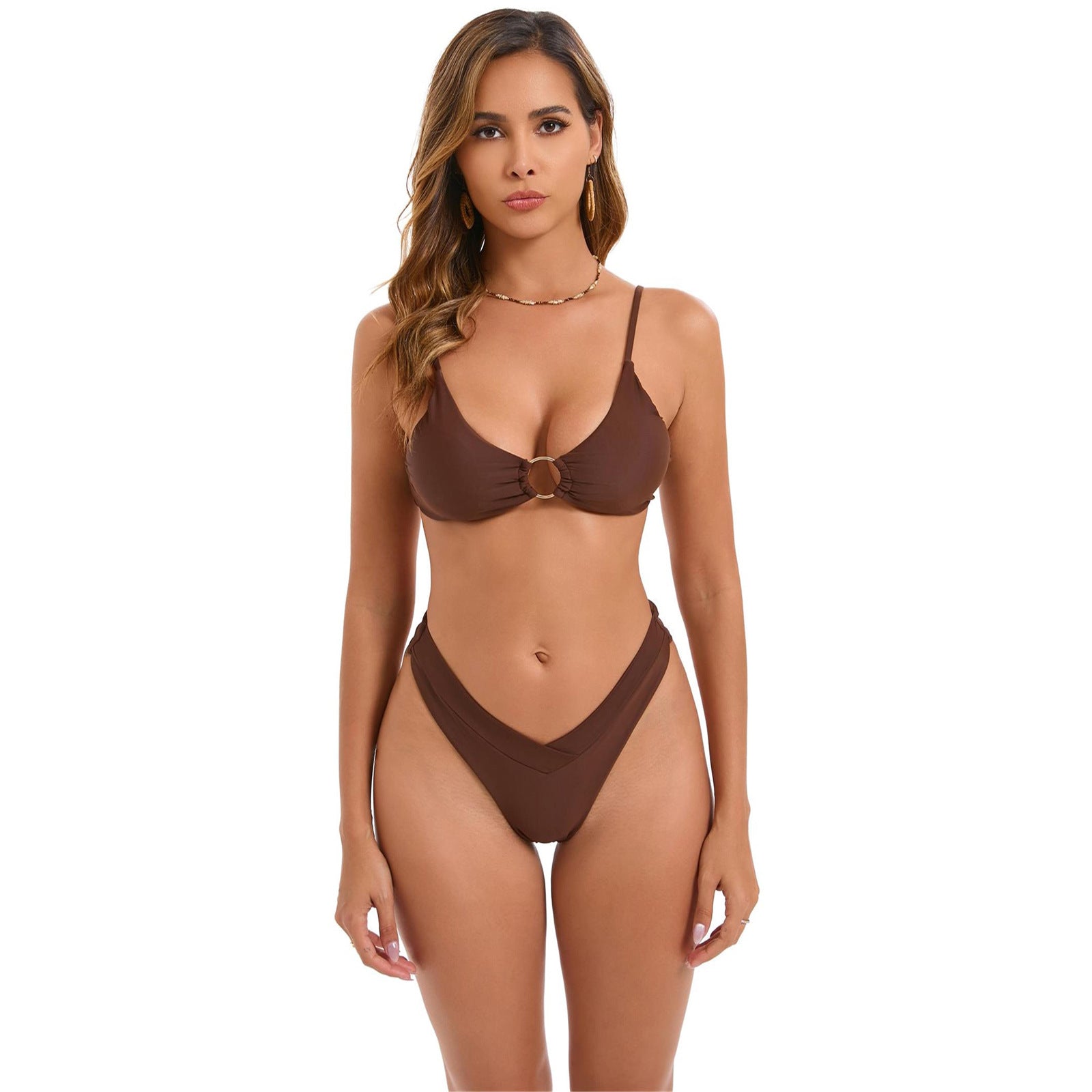 Bikini triangle femme avec détail en anneau tendance R&B