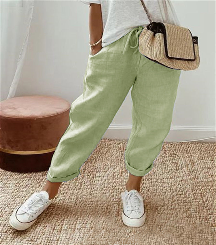 Pantalons Harem en Damenschalotte avec broderie florale Echoarchiv