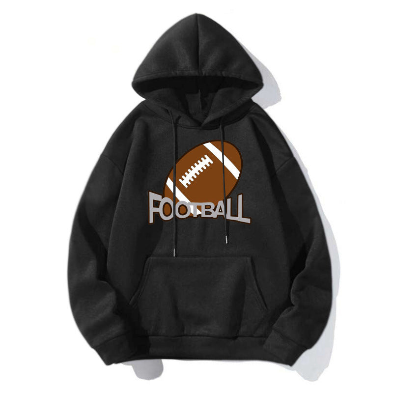 Pull à capuche sportif pour femmes avec motif football Echoarchiv