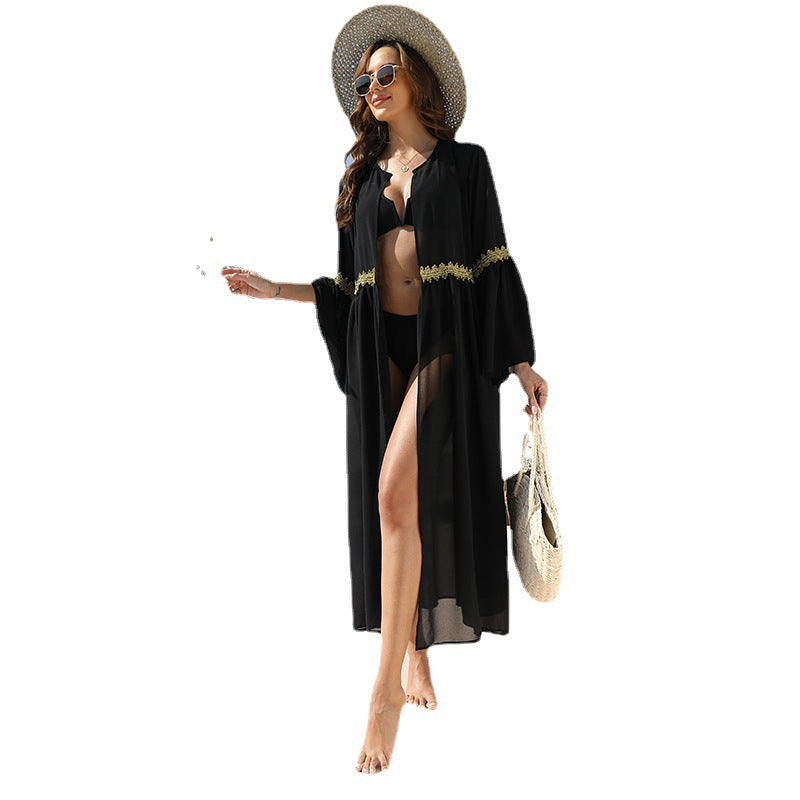 Paréo transparent élégant pour dames R&B