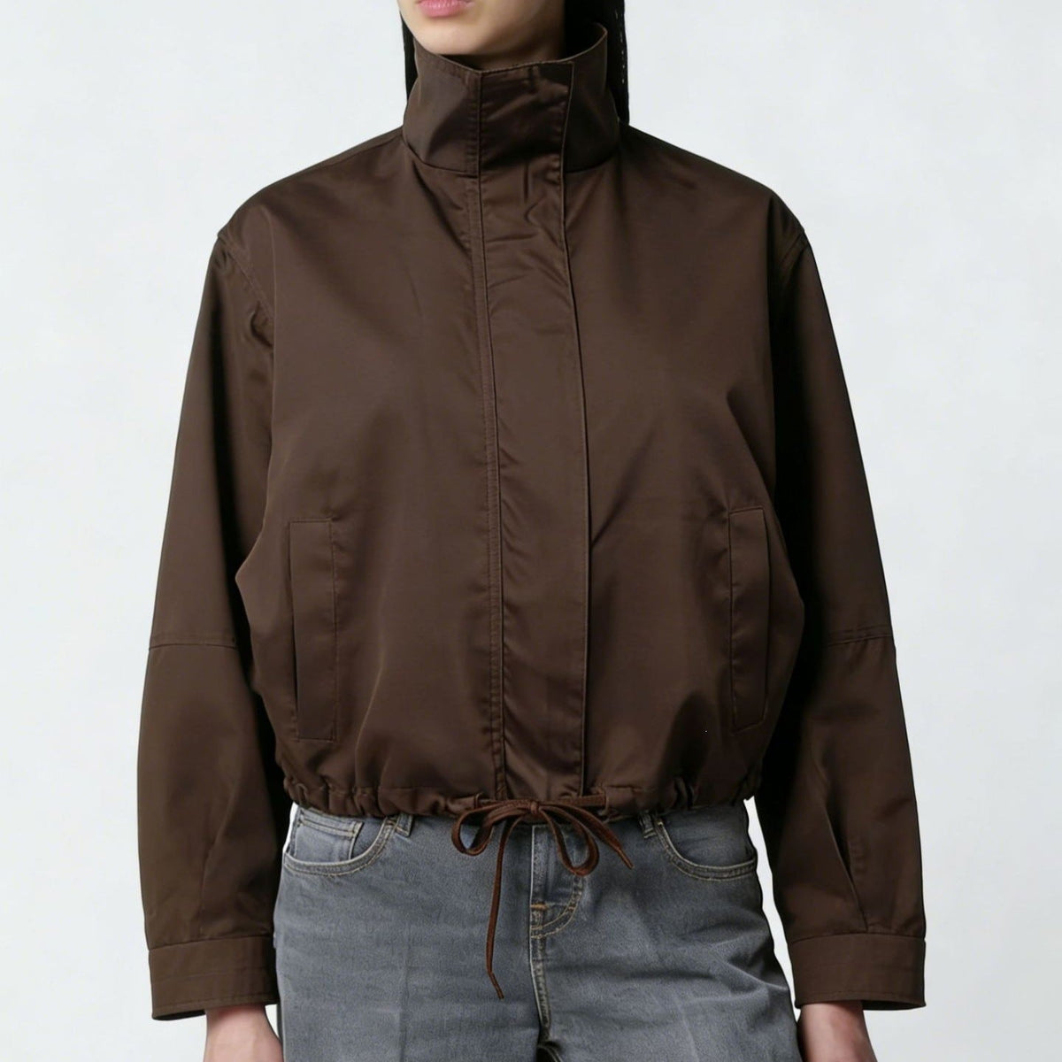 Veste Femme Tendance avec Col Montant