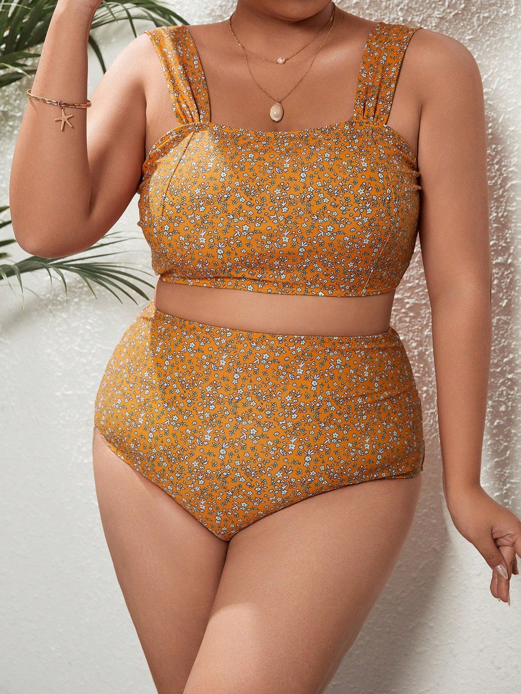 Ensemble de bikini taille haute pour femmes avec design floral et bretelles larges Echo Archiv
