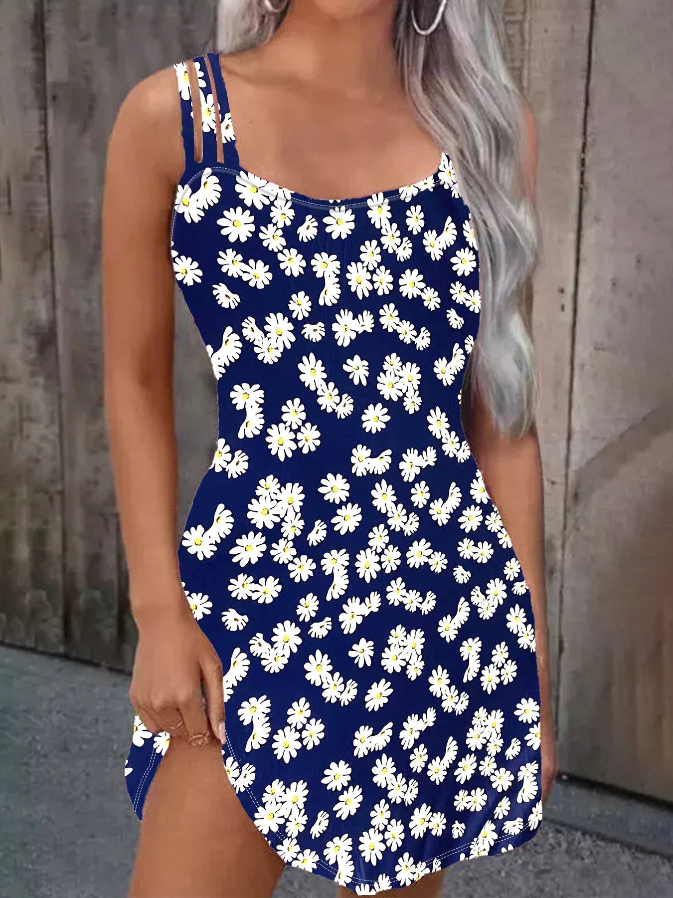 Robe Courte Fleurie À Bretelles Réglables Pour Femme | Idéale Pour Été Et Occasions