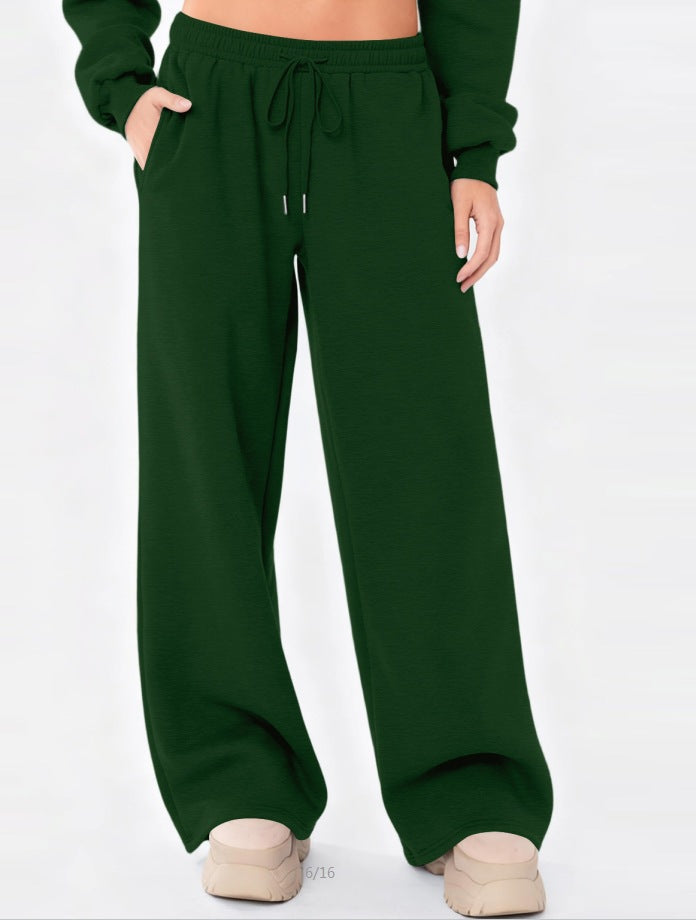 Pantalon de lounge large pour femmes avec taille confortable, cordon élastique et poches latérales Echo Archiv