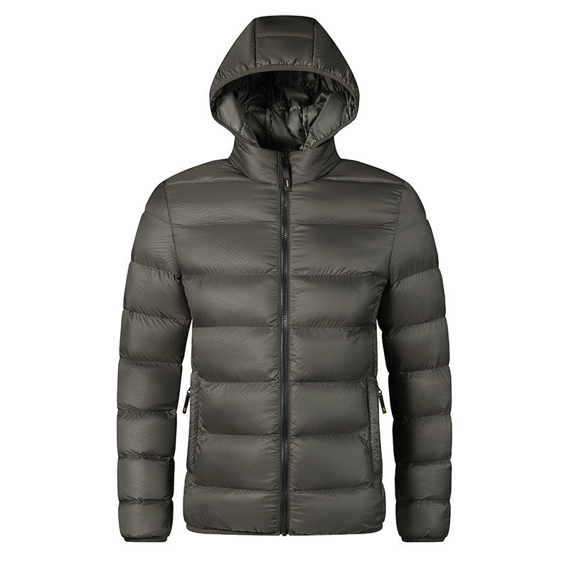 Veste matelassée imperméable pour hommes avec capuche