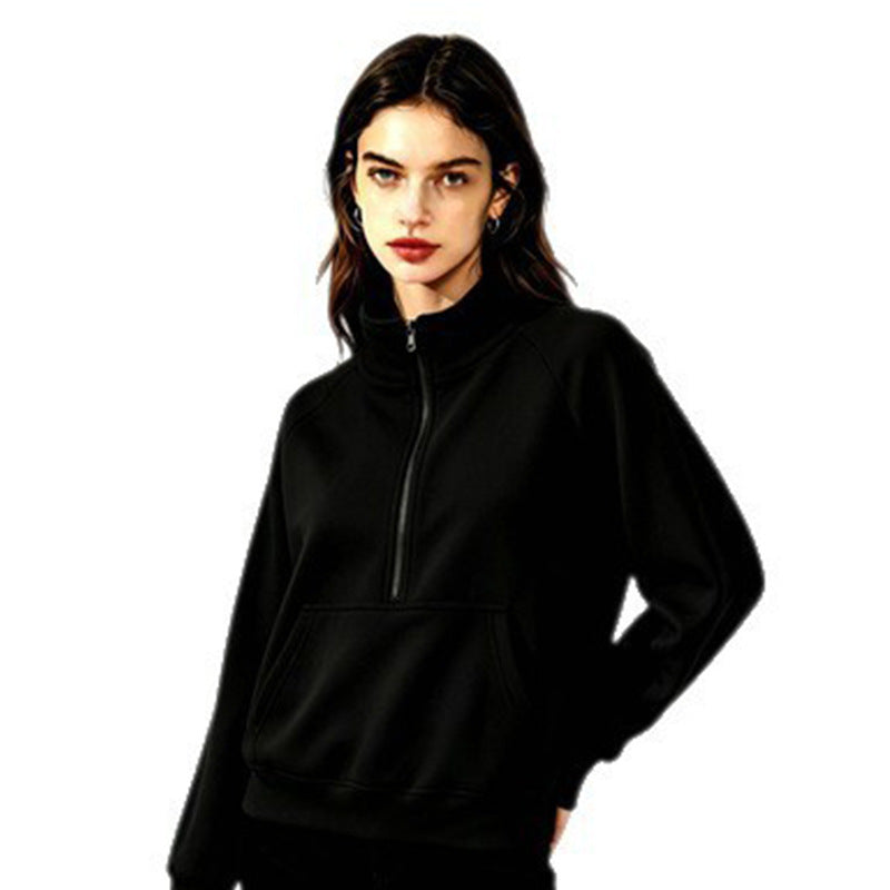 Sweat à capuche sportif pour femmes avec col montant Echoarchiv