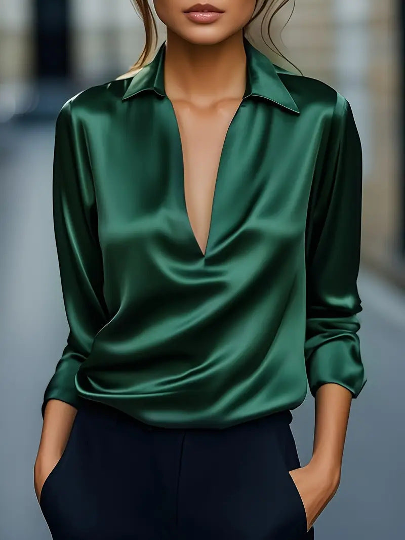 Blouse élégante et soyeuse pour femmes