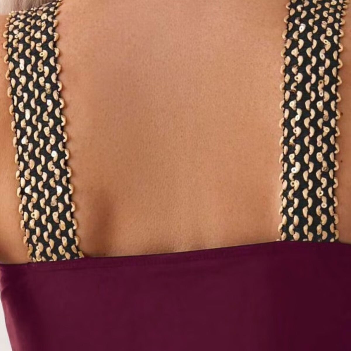Maillot de bain sportif pour femmes avec bretelles en chaîne tendance R&B