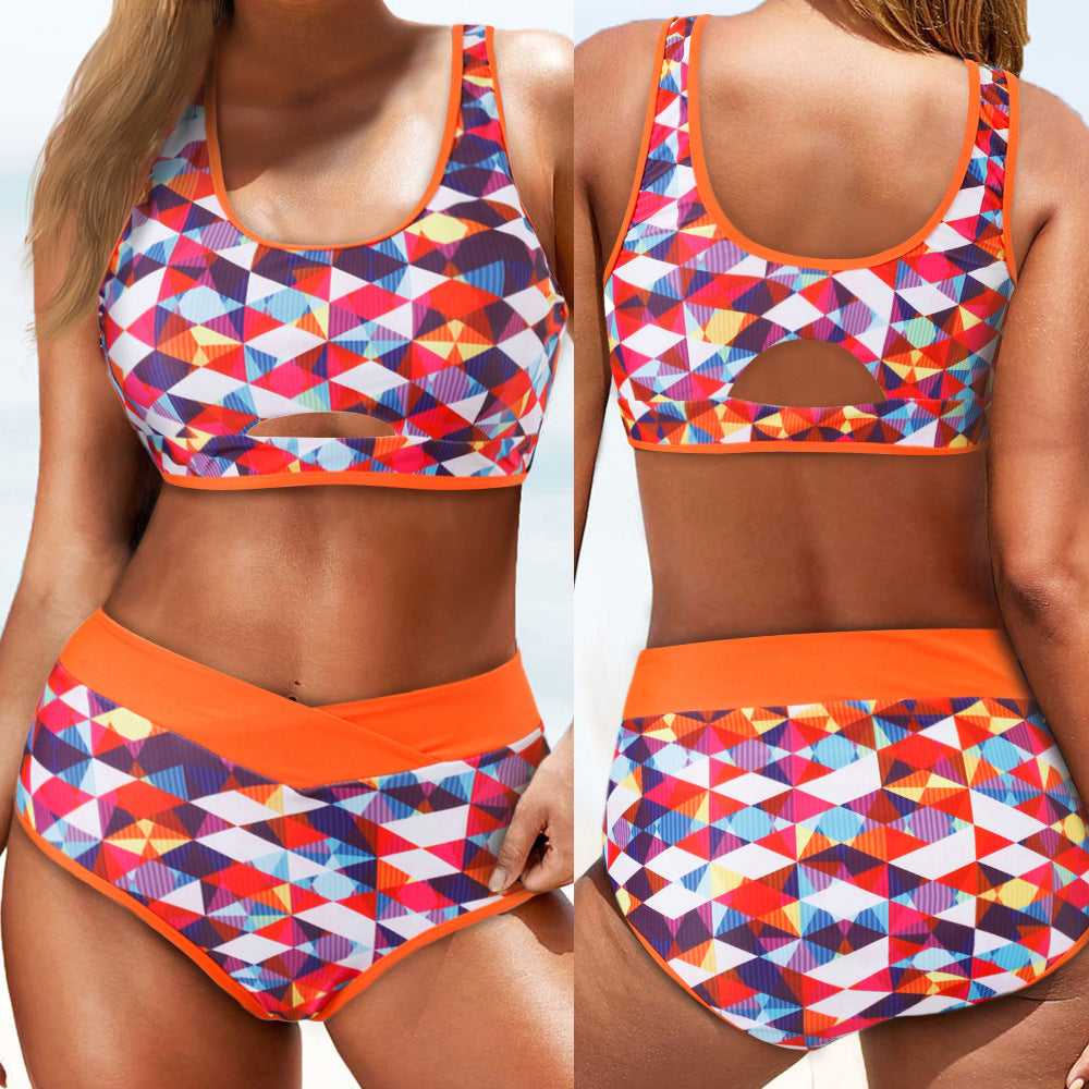 Ensemble de bikini sportif pour femmes avec motif géométrique Echo Archiv