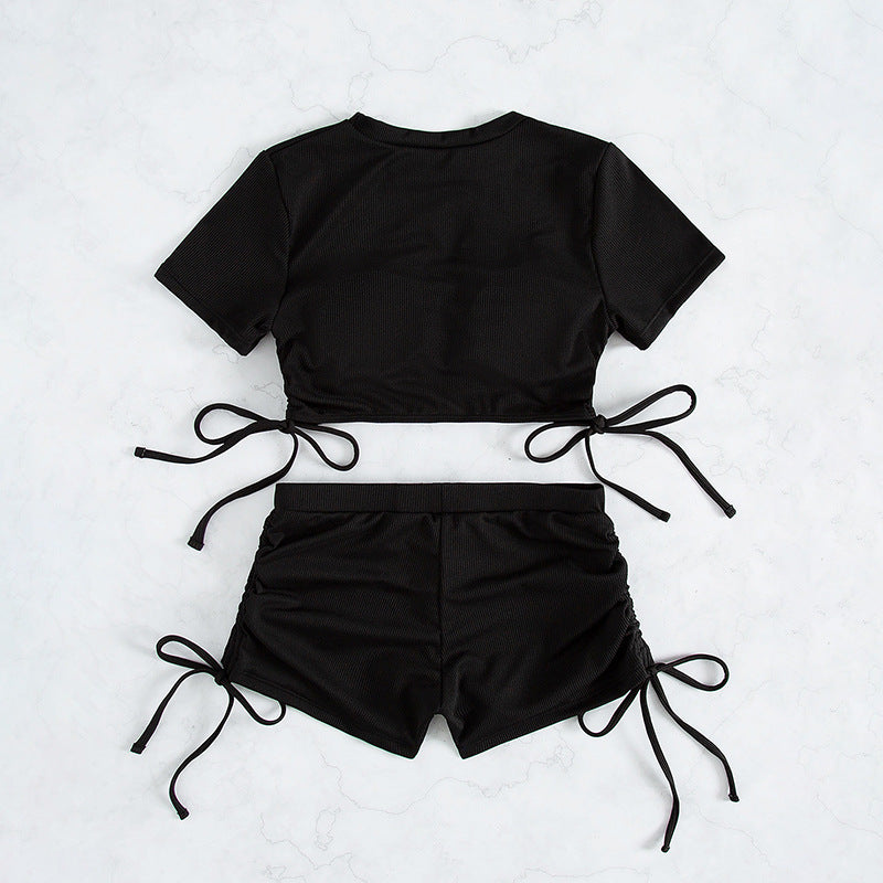 Ensemble de Top Court Sportif et Shorts pour Femmes R&B