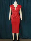 Robe portefeuille ajustée pour femmes avec décolleté en V profond et coupe organique R&B