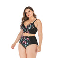 Ensemble de bikini taille haute pour femmes avec haut floral et coupe soutenante R&B