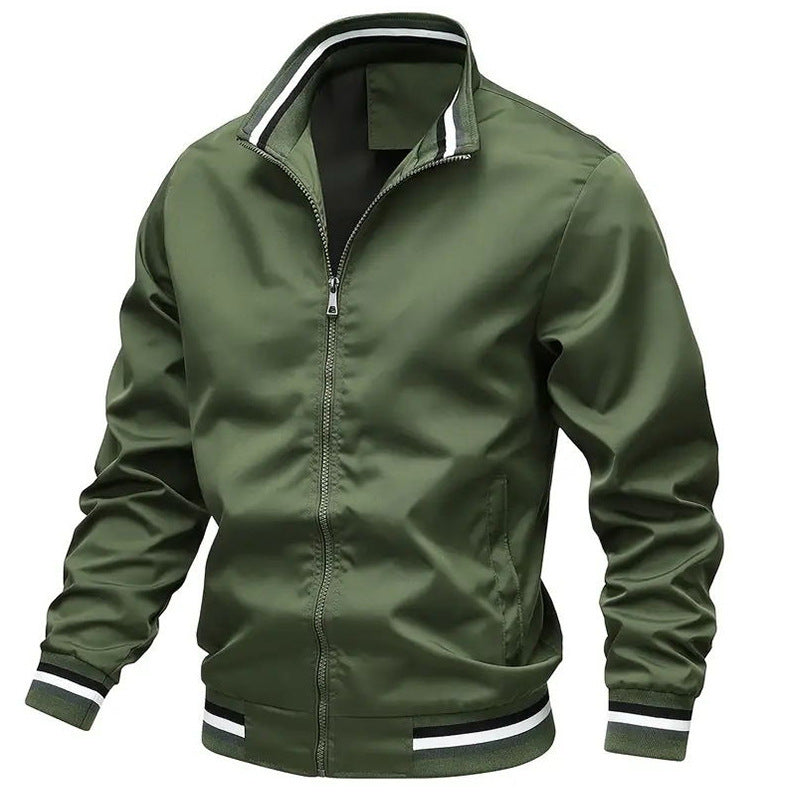 Veste bomber légère pour hommes avec col montant et bandes contrastées Echo Archiv