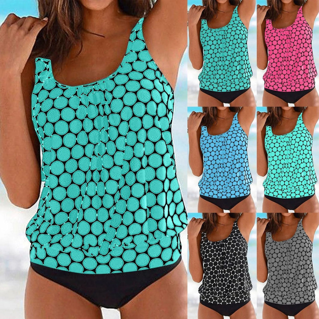 Tankini décontracté pour femmes avec taille haute et coupe élégante R&B