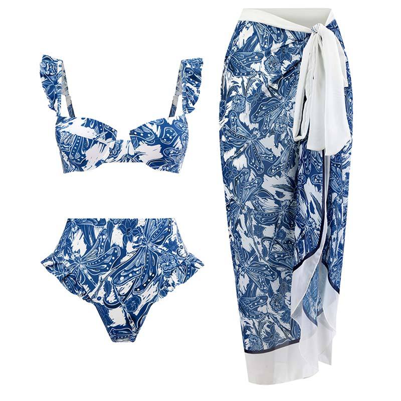 Jupe maxi femme avec motif floral et taille élastique Drune