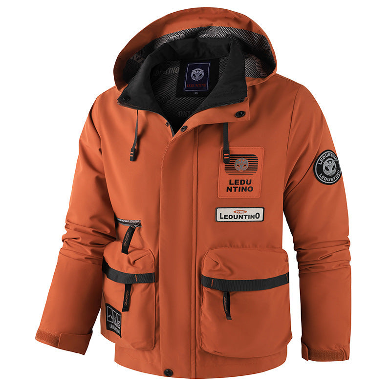 Veste de terrain technique pour hommes avec capuche et poches multifonctionnelles, softshell déperlant Echo Archiv