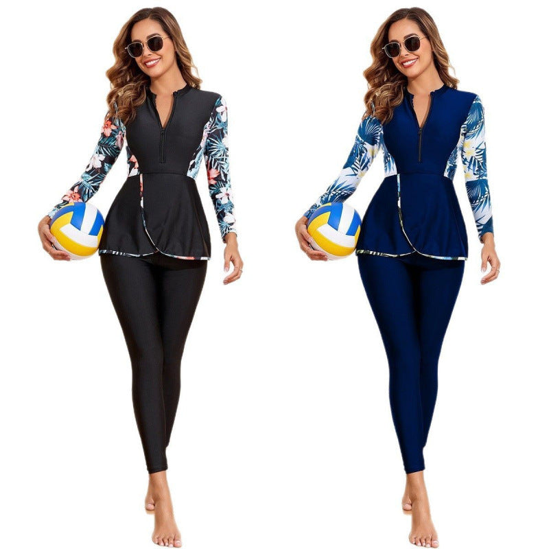 Maillot de bain féminin à protection UV tendance avec haut et leggings Echo Archiv