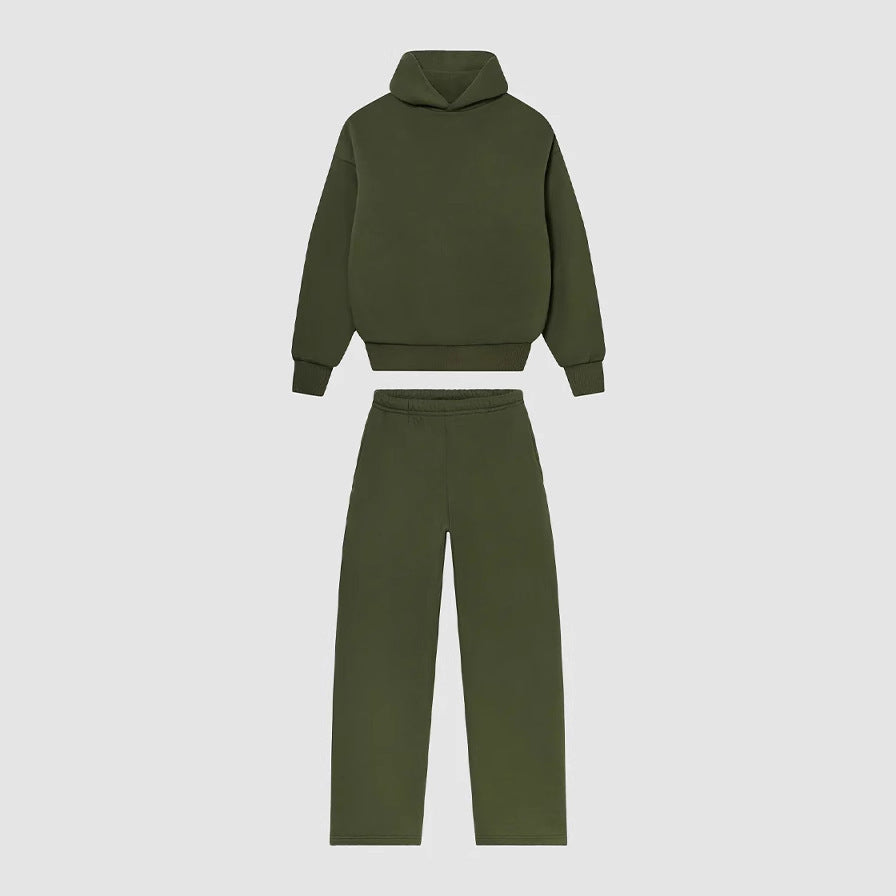 Ensemble de loungewear unisexe confortable avec col roulé haut, sweat-shirt à coupe décontractée et pantalon droit Echo Archiv