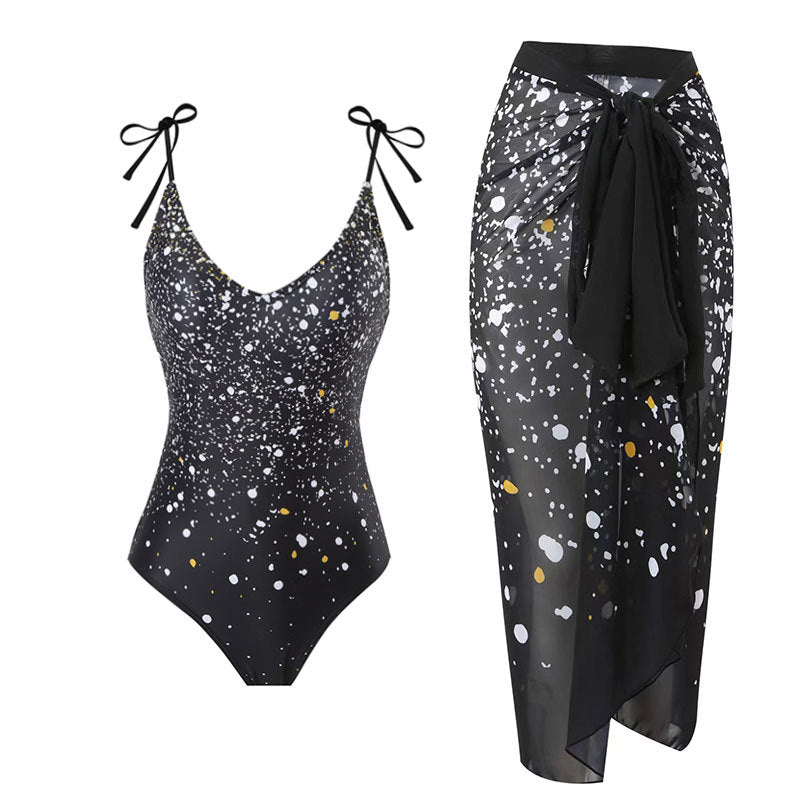 Jupe Maxi Femme avec design élégant à nouer et motif floral Drune