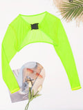 T-shirt à manches longues sportif pour femmes avec un cut-out stylé R&B