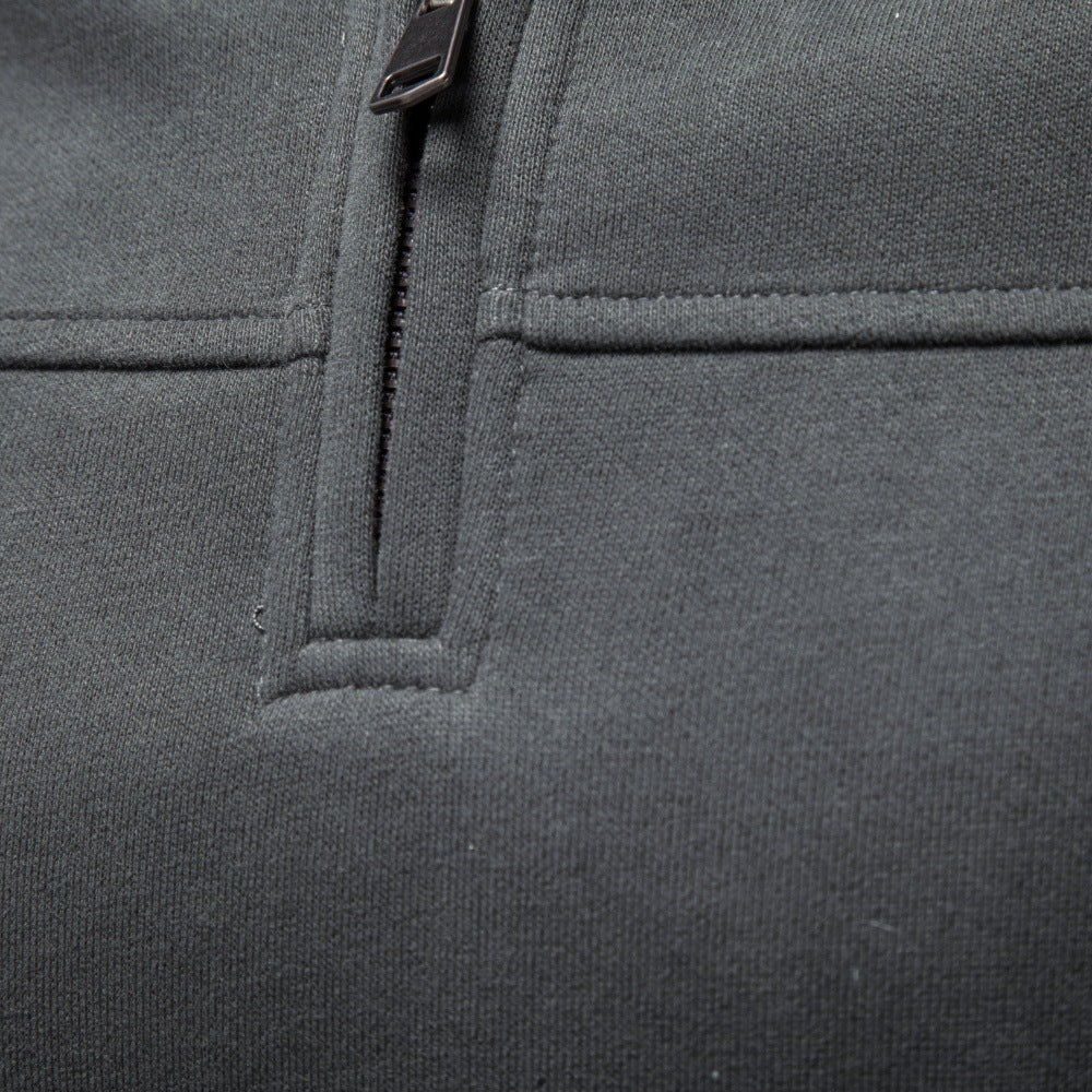 Sweat-shirt pour hommes à col montant avec demi-zip et doublure en Thermofleece Echoarchiv