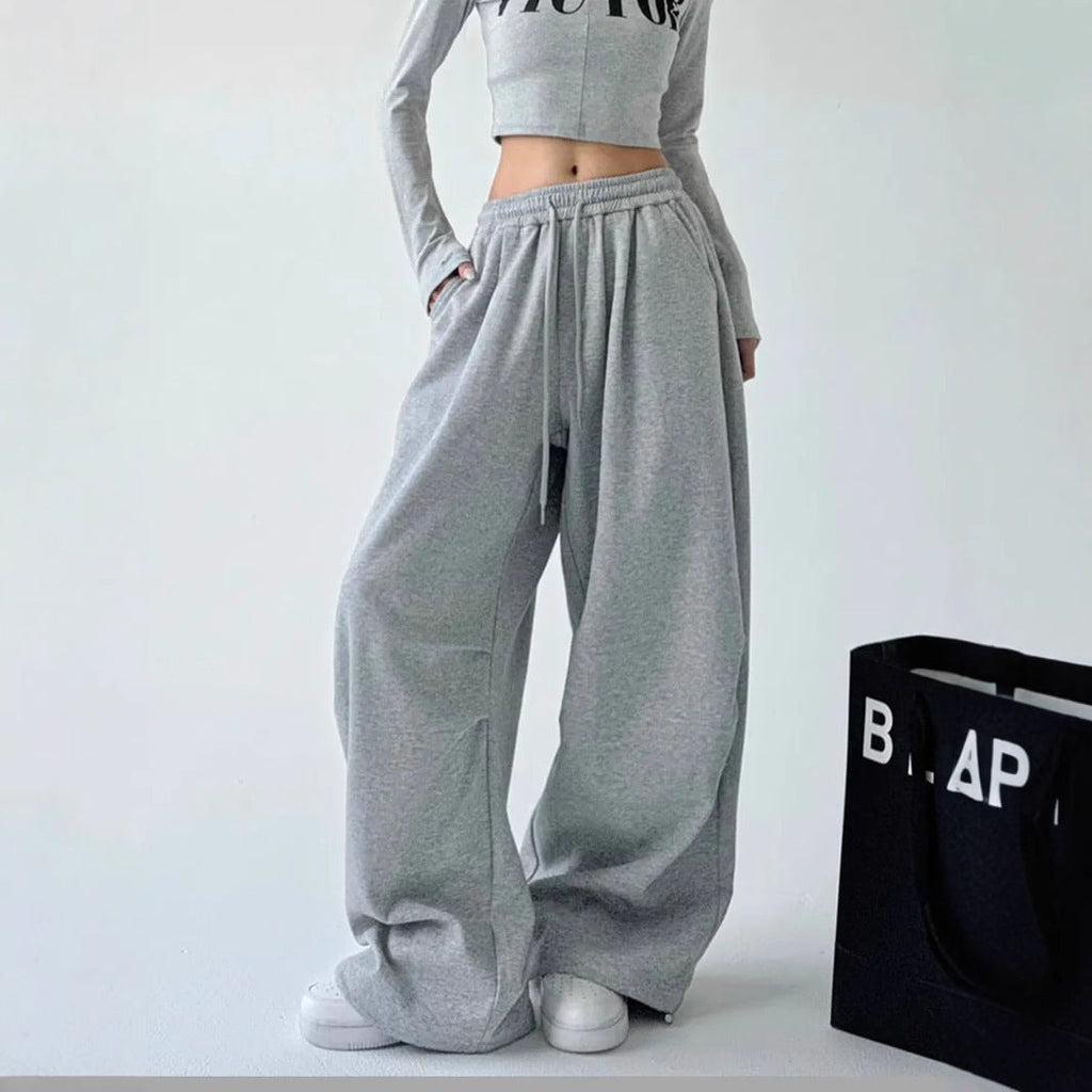 Pantalon lounge taille haute pour femmes, coupe ample, avec taille élastique, cordon de serrage et poches latérales Echo Archiv