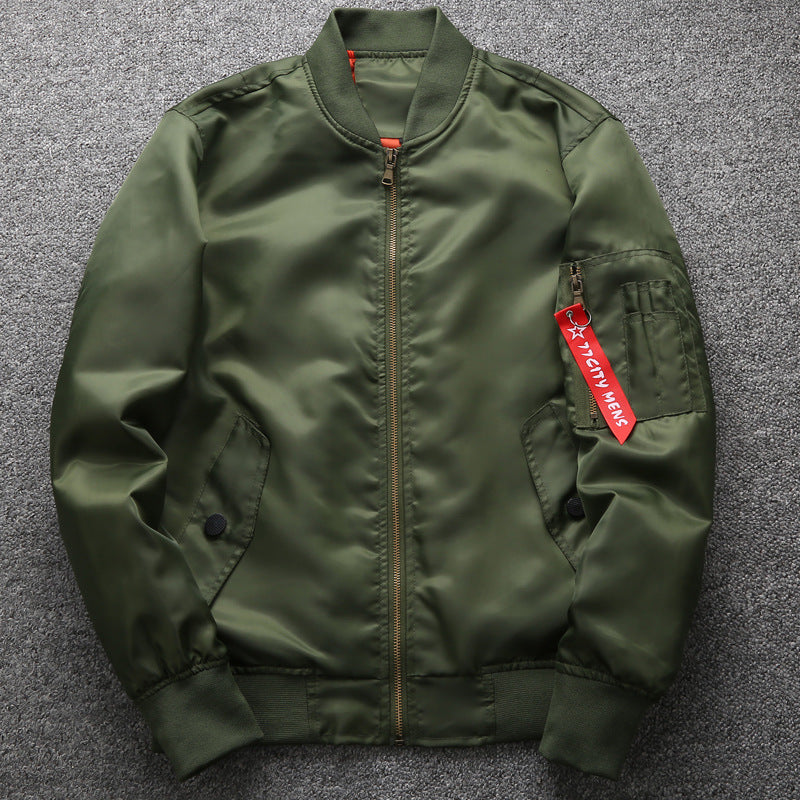 Veste bomber moderne pour hommes avec fermeture éclair en métal, poche utilitaire sur le bras et poignets côtelés Echo Archiv