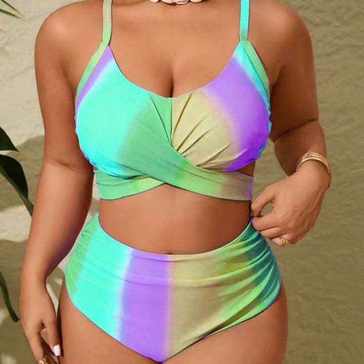 Ensemble de bikini taille haute pour femmes avec détail de nouage ludique Echo Archiv