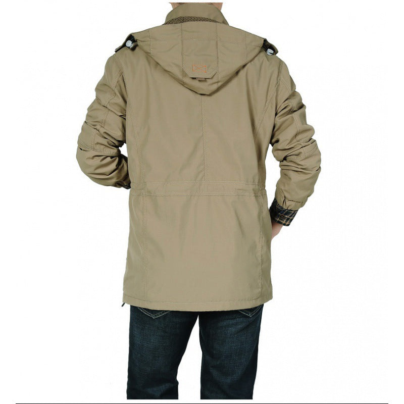 Veste de terrain légère pour hommes, coupe-vent et respirante, avec doublure en mesh, nombreuses poches zippées et à rabat, ainsi que des poignets ajustables - Echo Archiv