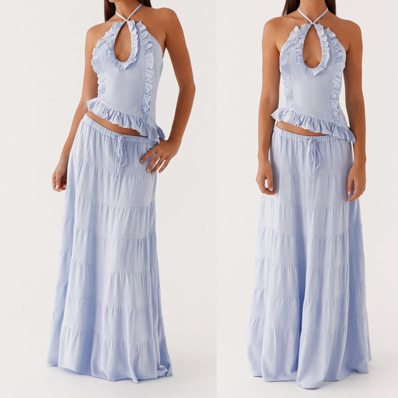 Robe chemise pour femmes avec détails floraux Heidi-Mode