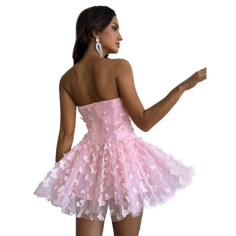 Robe de bal excitante pour dames avec dentelle et volants Heidi-Mode