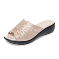 Sandales confortables pour femmes avec un élégant motif floral et semelle antidérapante Heidi-Mode
