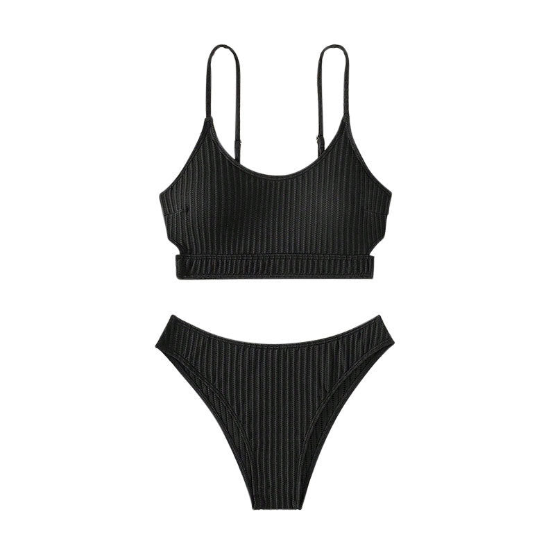 Bikini raffiné pour femmes avec design rayé R&B