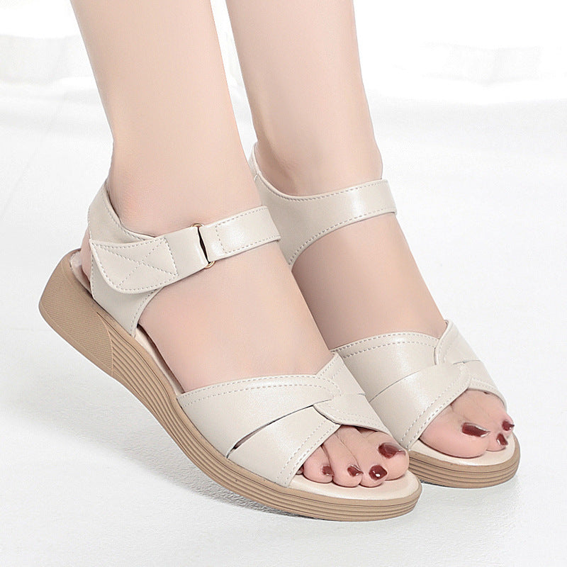 Sandales à lanières confortables pour femmes avec fermeture réglable et élégante boucle Heidi-Mode