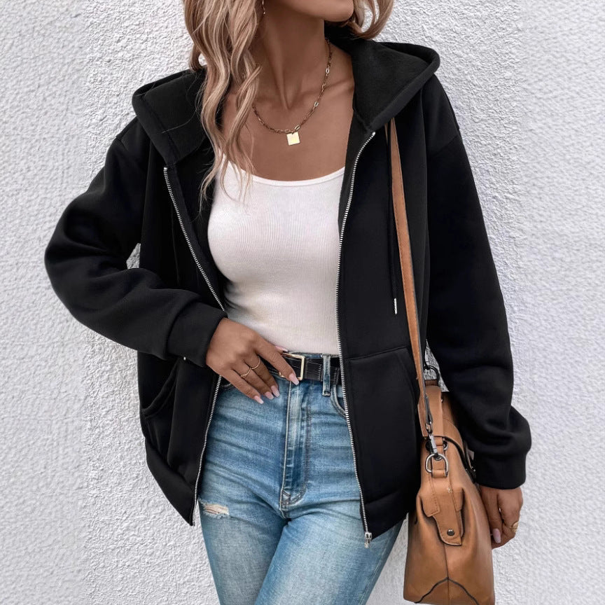 Veste à capuche douce et chaude pour femmes