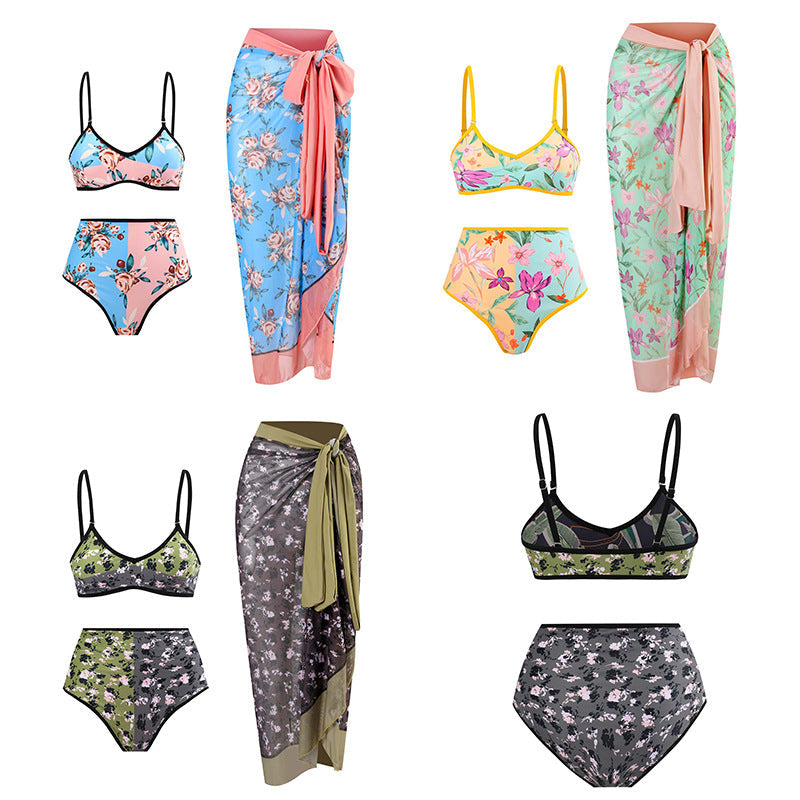 Ensemble de bikini taille haute pour femmes avec design floral et coupe confortable Echo Archiv