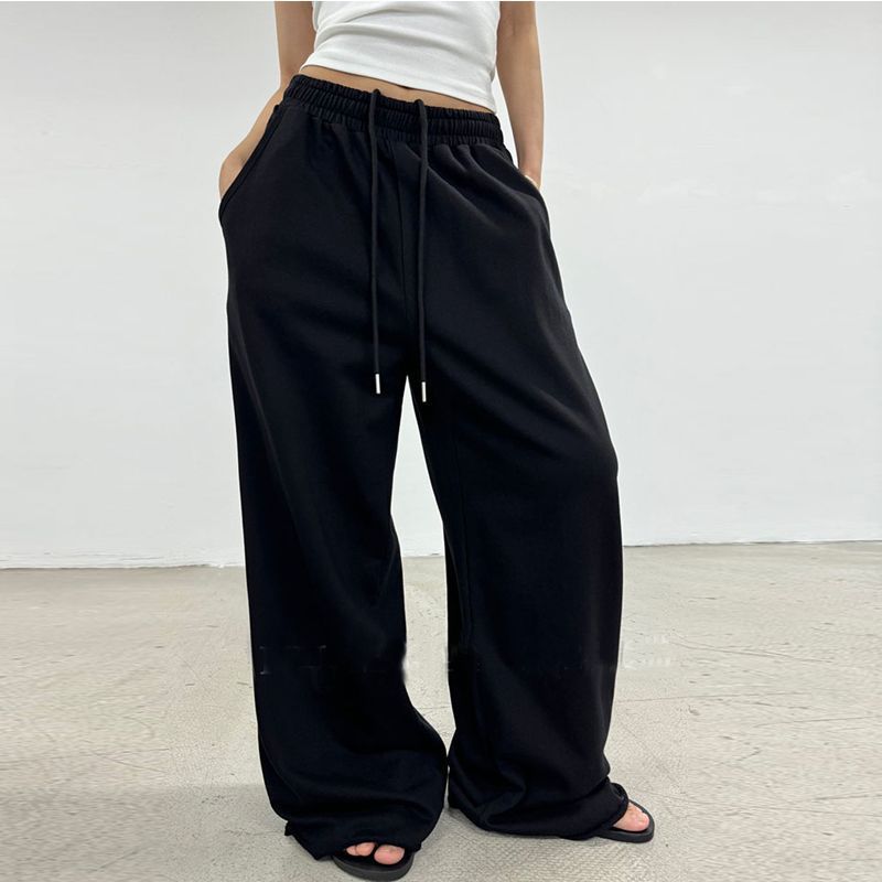 Pantalon lounge large taille haute pour femmes avec taille froncée et cordon de serrage Echo Archiv