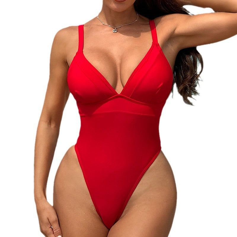 Maillot de bain femme échancré avec décolleté en V profond R&B