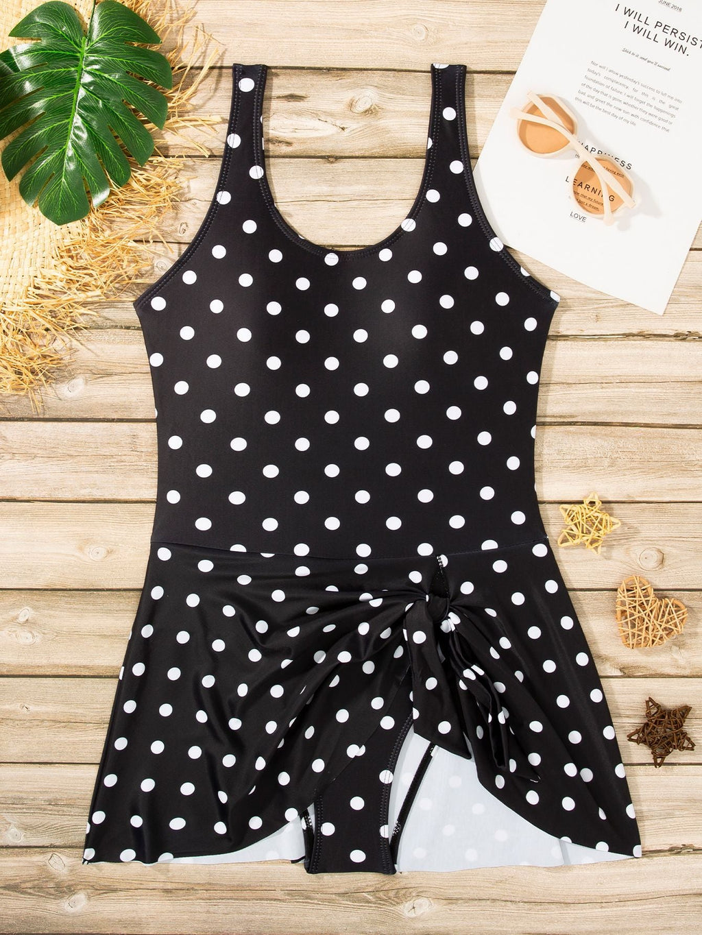 Monokini femme avec motif à pois ludique et effet drapé Echo Archiv