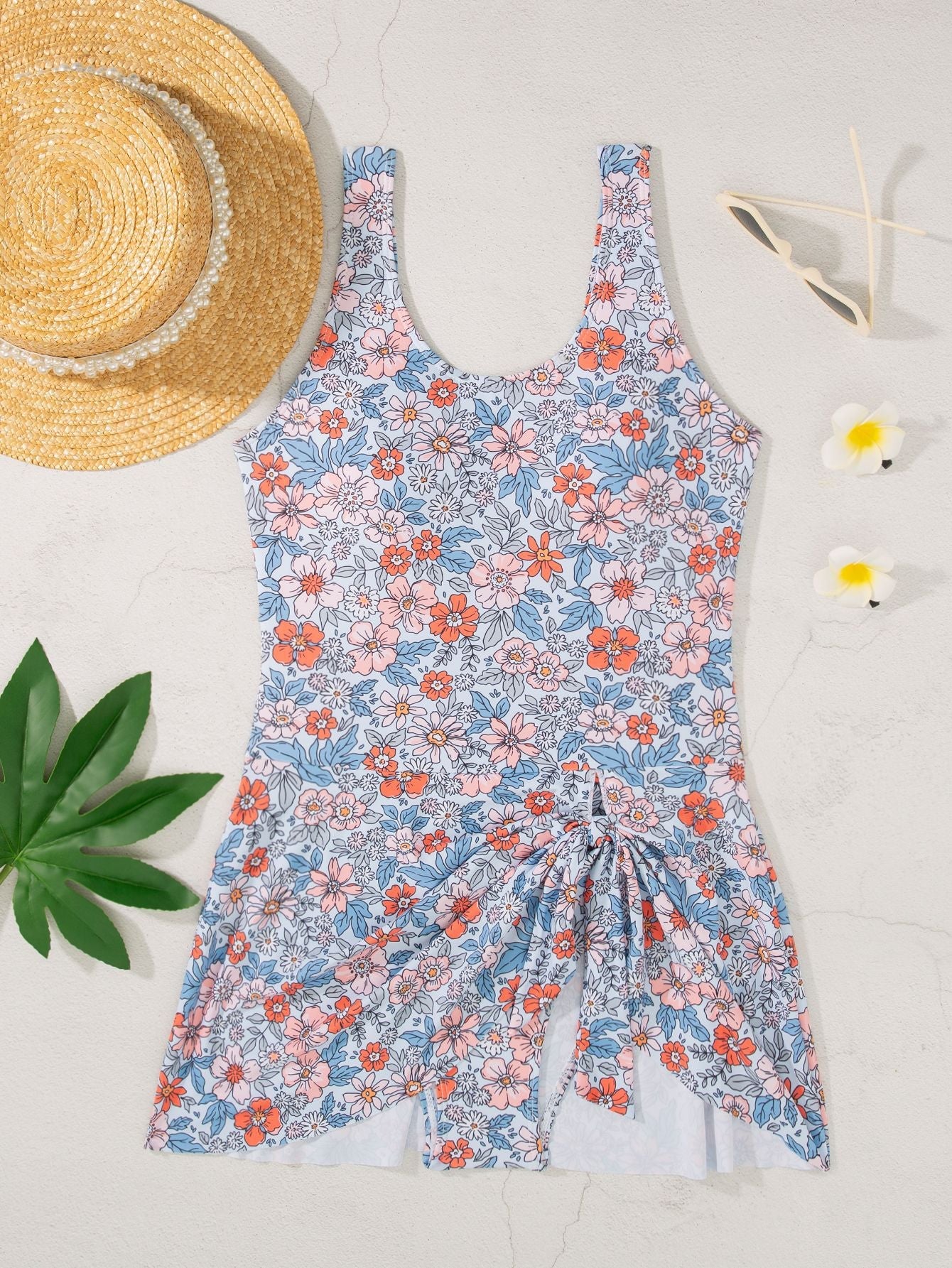 Monokini femme avec motif à pois ludique et effet drapé Echo Archiv