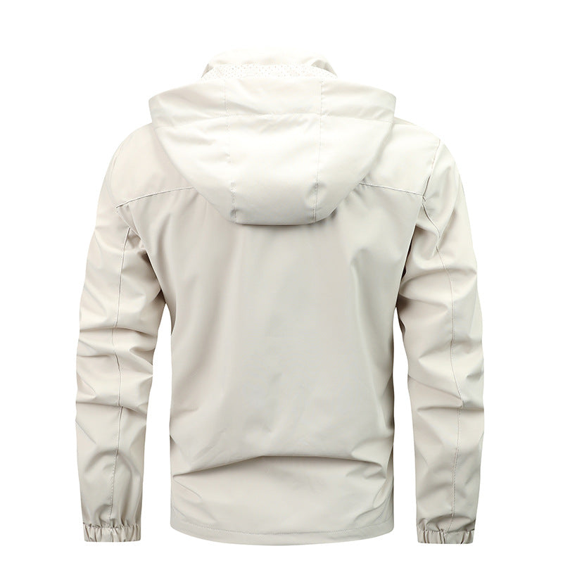 Veste outdoor pour hommes imperméable avec capuche, poches multifonctionnelles et doublure en maille respirante Echo Archiv