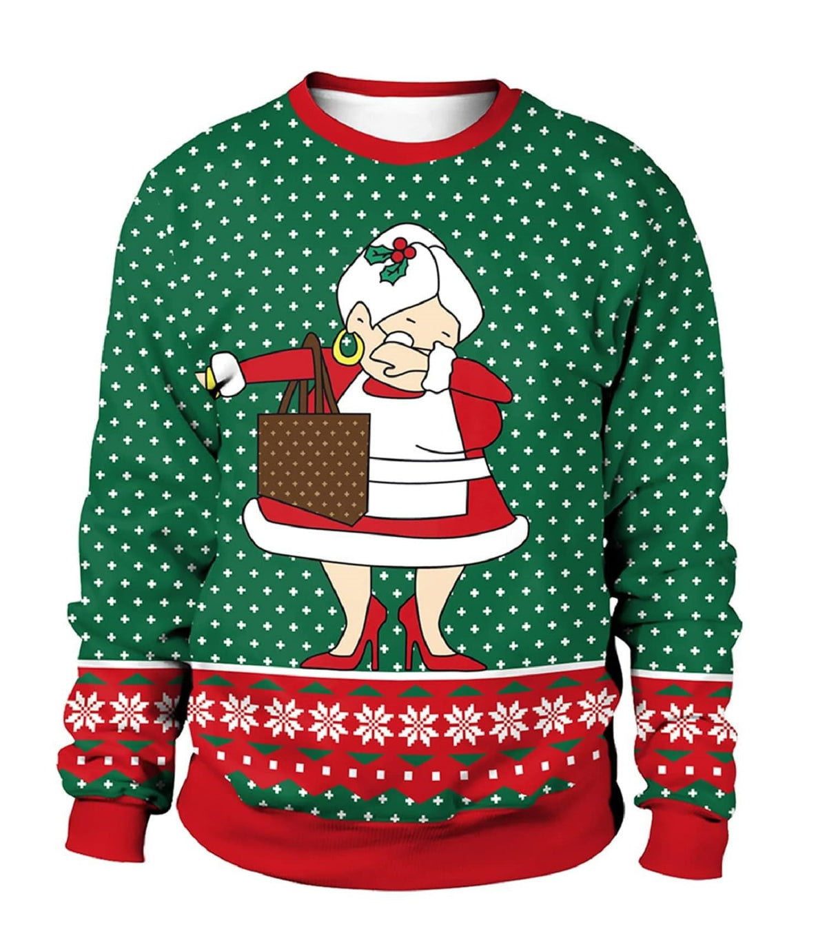 Sweat-shirt de Noël amusant pour femmes avec un motif unique de renne Echoarchiv