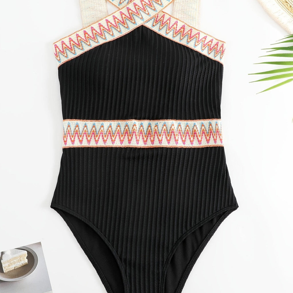 Maillot de bain sportif pour femmes avec taille haute R&B