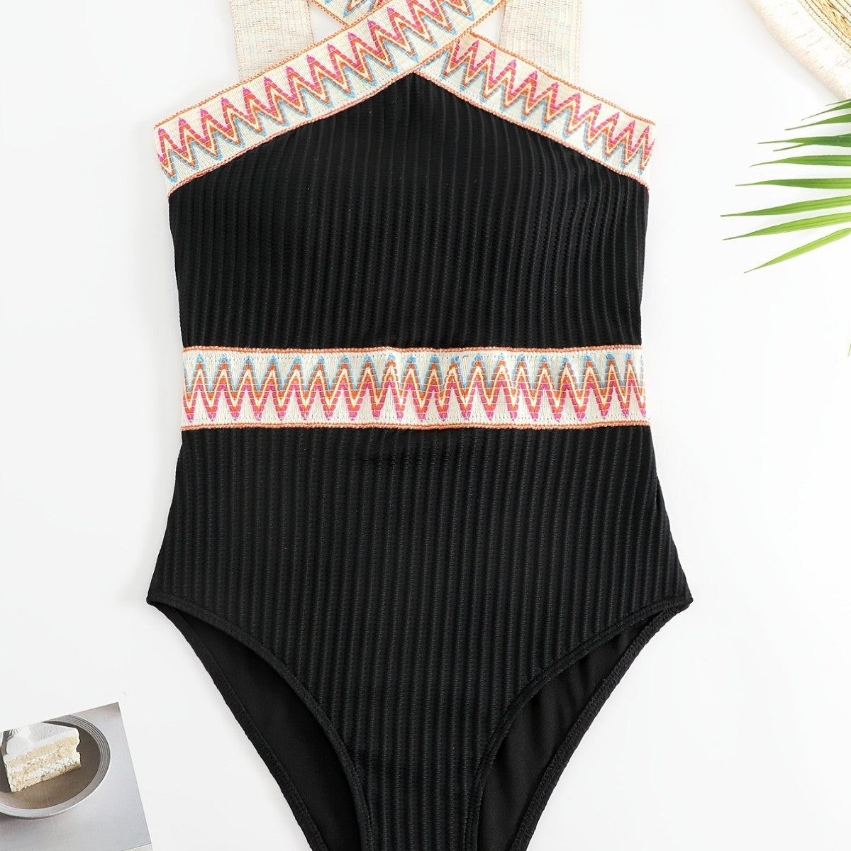 Maillot de bain sportif pour femmes avec taille haute R&B
