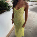 Robe maxi sans manches scintillante R&B