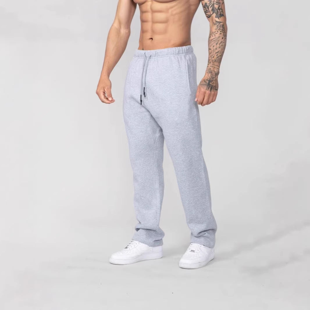 Pantalons de survêtement droits pour hommes en French-Terry avec ceinture élastique et cordon Echo Archiv