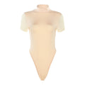 Body Femme Ajusté avec Col Montant R&B