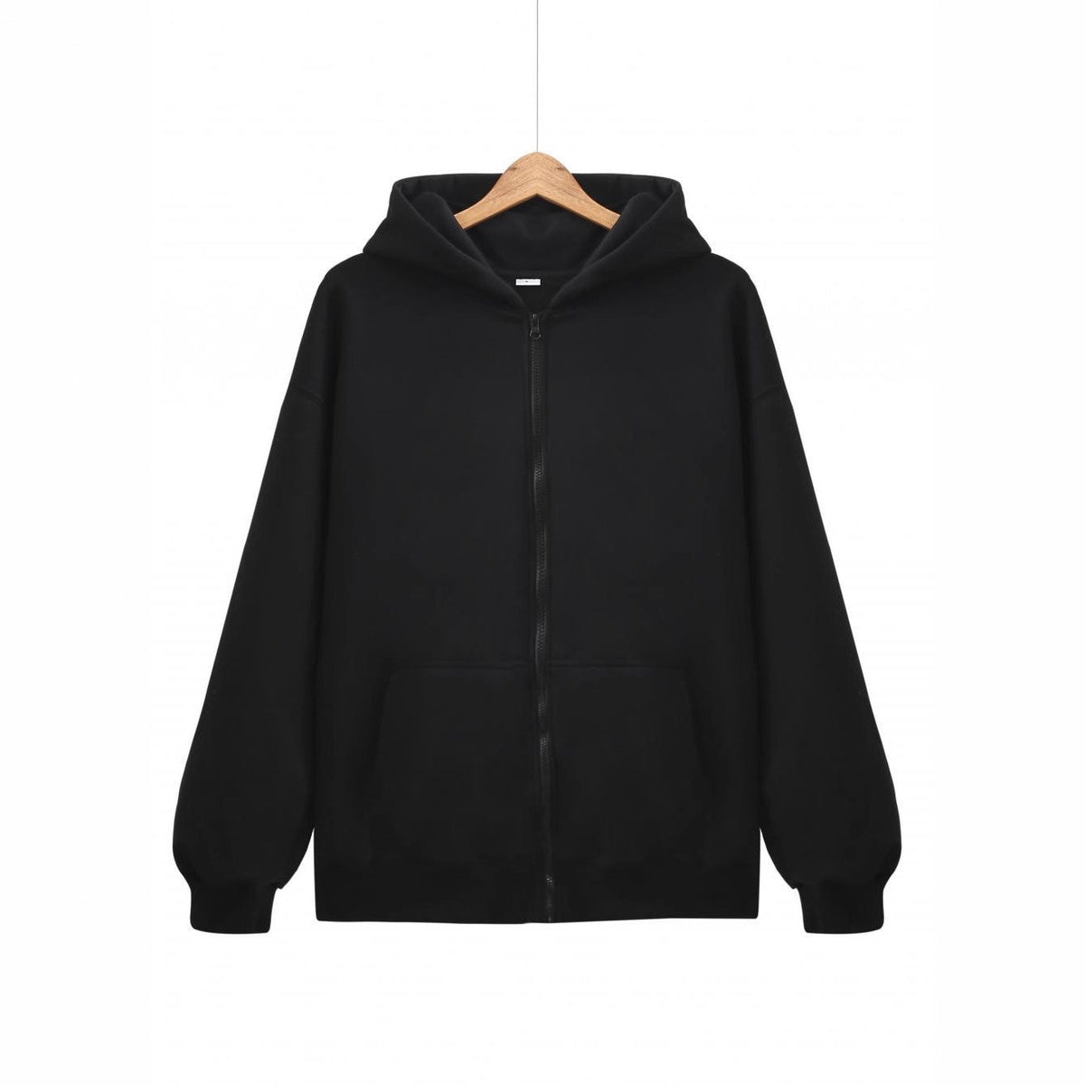 Hoodie unisexe nan léger avec fermeture éclair, en French-Terry gratté à l'intérieur, coutures plates et poches kangourou Echo Archiv