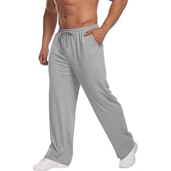 Pantalon de lounge pour homme à coupe décontractée en jersey doux avec cordon de serrage, taille élastique et jambe droite Echo Archiv