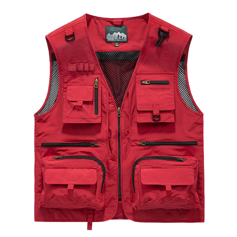 Gilet de pêche multifonctionnel pour hommes avec de nombreuses poches et inserts en mesh Echo Archiv